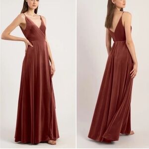 Jenny Yoo Velvet Wrap Dress